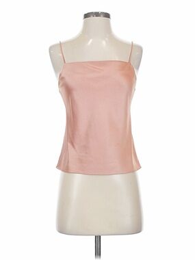 Alice + Olivia Blush Satin Spaghetti-Strap Cami